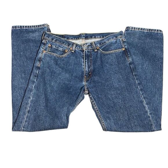 Levi’s Men 505 Jeans - Classic Fit, Size 34x34 - Picture 3 of 9